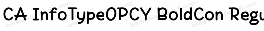 CA InfoTypeOPCY BoldCon Regular字体转换